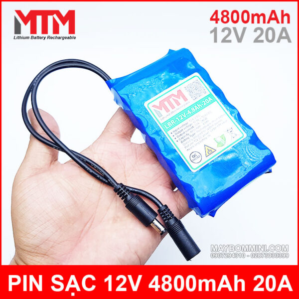 pin 12v chiu tai 20A 4800mah