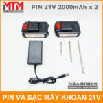 pin 21v 2000mah va sac