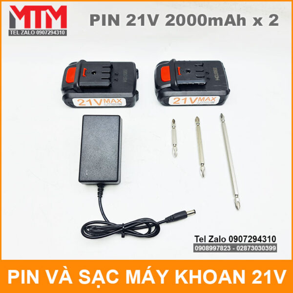 pin 21v 2000mah va sac
