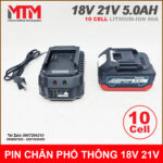 pin chan pho thong M21 Hukan Makita18V 21V 10cell 5Ah kem de sac