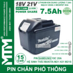 pin chan pho thong M21 Hukan Makita18V 21V 15CELL samsung 25r 7500mah 1
