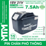 pin chan pho thong M21 Hukan Makita18V 21V 15CELL samsung 25r 7500mah