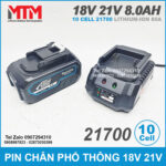 pin chan pho thong makita 18v 21v 8ah 10 cell 21700 kem de sac