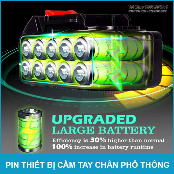 pin thiet bi cam tay chan pho thong Makita VF M21 Hukan 18V 20V 21V