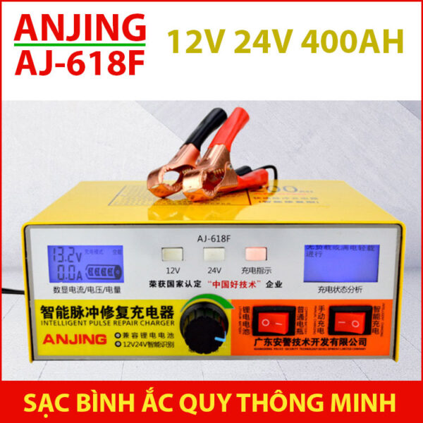 sac binh ac quy o to xe may 12v 24v AJ 618F