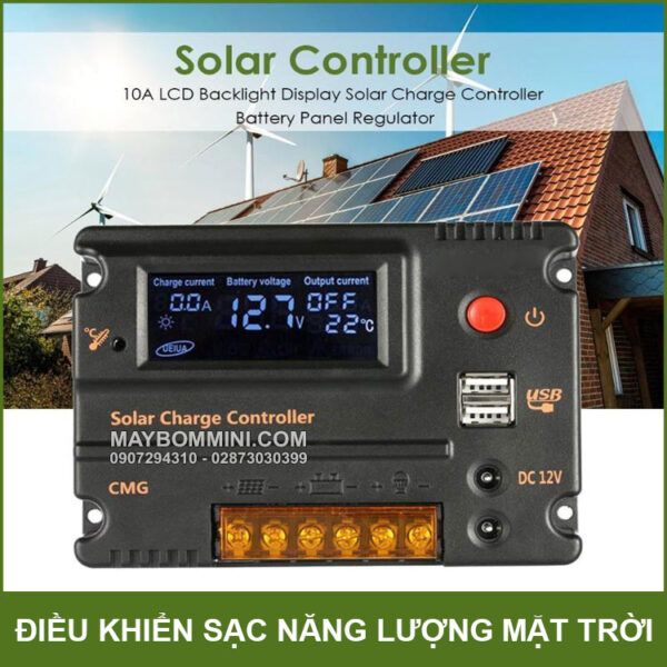 sac nang luong mat troi 12V 10A