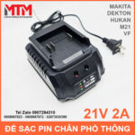 sac pin Dekton m21 21V 2A