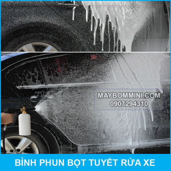 su dung binh phu bot tuyet voi may rua xe