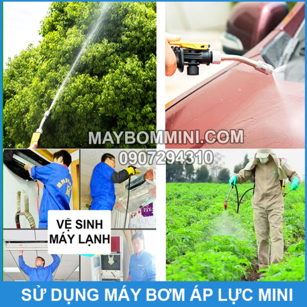 su dung may bom ap luc mini