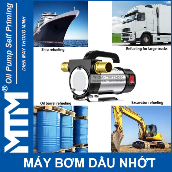 su dung may bom dau nhot 12V24v220v 45L Oring MTM