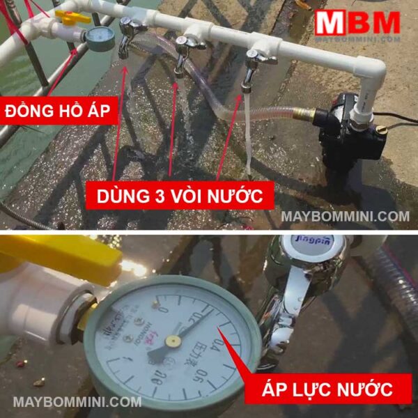 su dung may bom nuoc tu hut va day cao