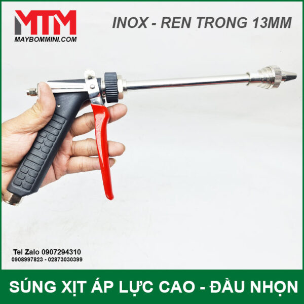 sung voi phun ap luc cao QM inox dau nhon