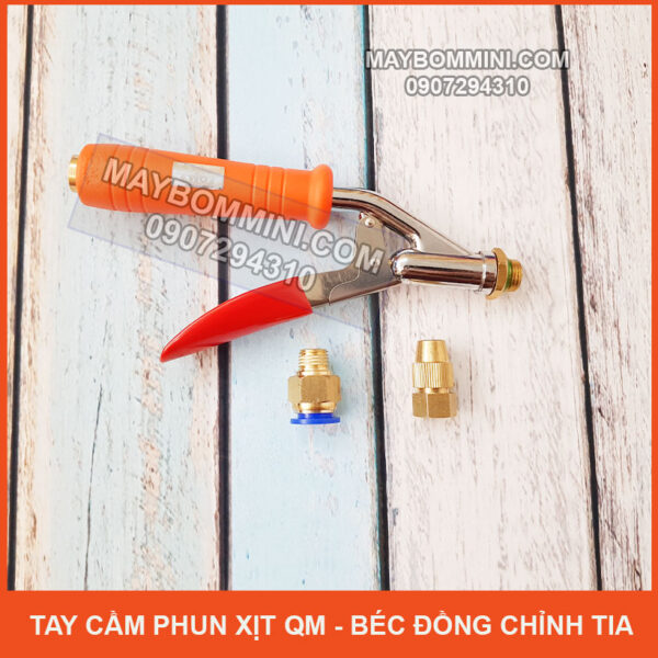 tay cam phun xit QM bec dong chinh tia cao cap