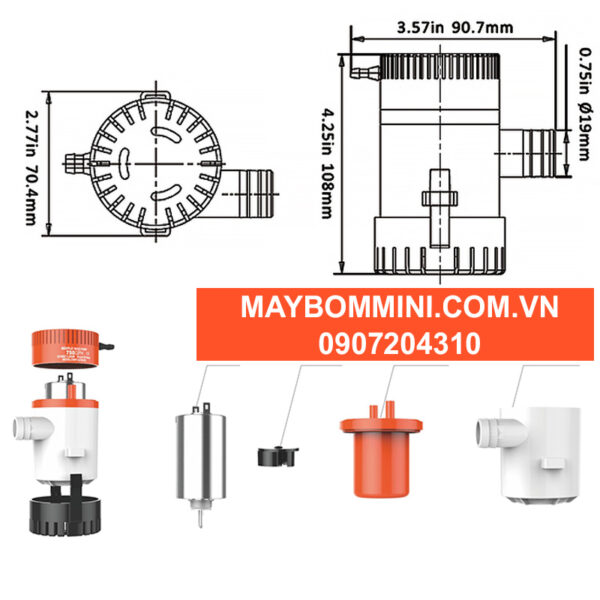 thong so ky thuat may bom chim G750
