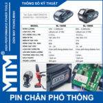 thong so ky thuat pin Makita 4ah 8ah 5cel 10cell Lithium ion 21700l