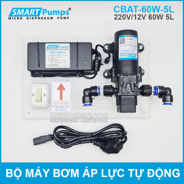 tron bo may bom ap luc tu dong 12v 60w 5l CBAT 60w5l Smartpumps