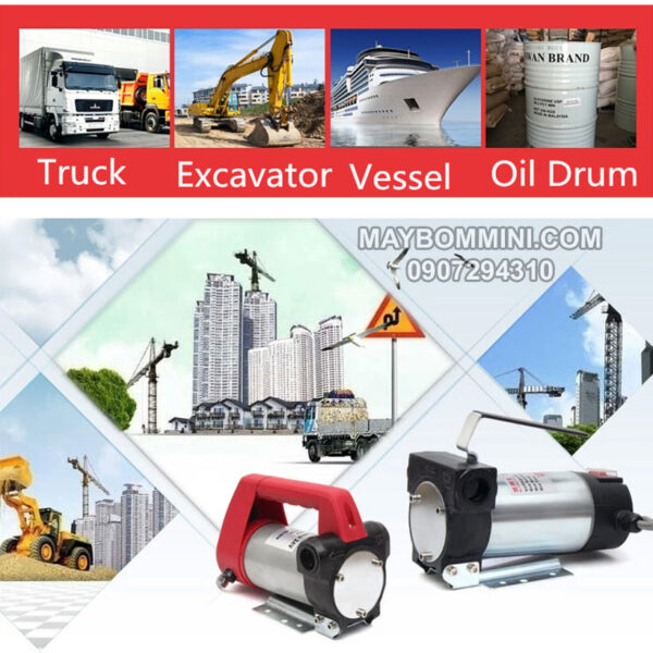 ung dung bom xang dau 12v 24v 220v